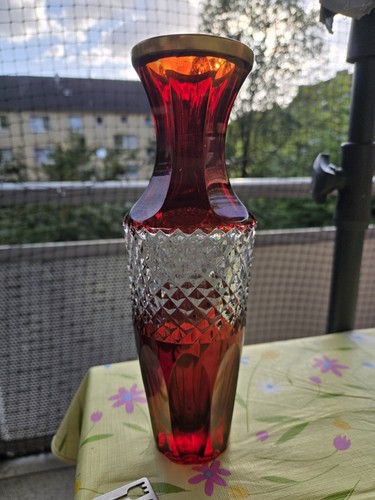 Prunk vase rubinrot - vase,
