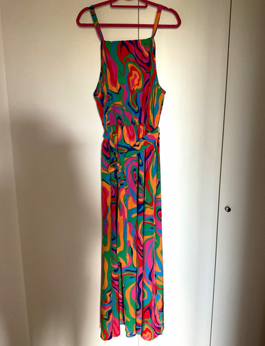 Damen kleid maxi - kleid, flower