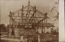 Foto Ak Straß Thundorf Ainring in Oberbayern, Baustelle eines... - 4892575