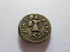 Römischer Republikaner, Brutus. 42 BC. Silber AE Fourrée Denar. Sehr selten. REF #190