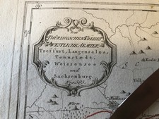 Treffurt Sachsenburg Original Kupferstich Landkarte Reilly 1791