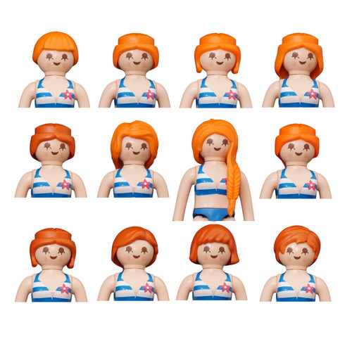 Playmobil haare frau orange - playmobil,