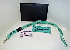 Vespa Konvolut Dokumentenmappe,Schlüsselanhänger+ Aufnäher (1782)