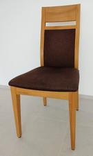 Esstischstühle VENJAKOB Kernbuche brauner Stoffbezug 2 Stück gebraucht