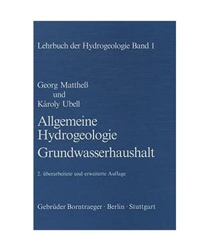 Lehrbuch der hydrogeologie - lehrbuch,