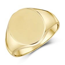 9 Karat Gelbgold Herren ovale