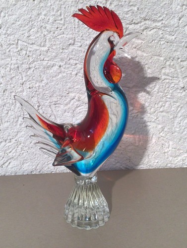 Murano glas hahn skulptur - murano, ,hahn,skulptur