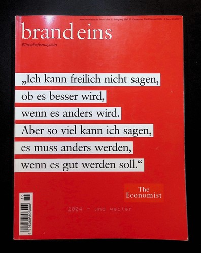 Wirtschaftsmagazin brand eins - brand,
