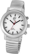 ETTEco ELS-11188-11M Funk Solar Damen Uhr Armbanduhr Wasserdicht 35 mm silber