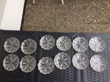 12 antike Kristallteller Obstteller Dessert Glas