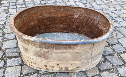 Vintage zinkwanne metall - vintage,