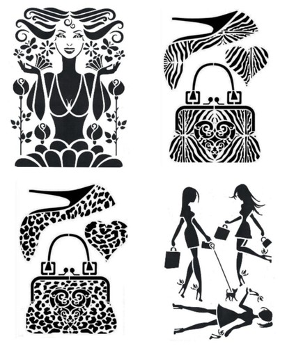Schablone fashion beauty - a3,