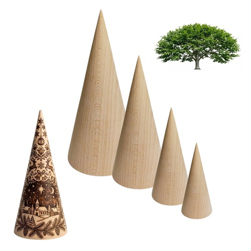 Holz kegel 25 cm - 10, 18