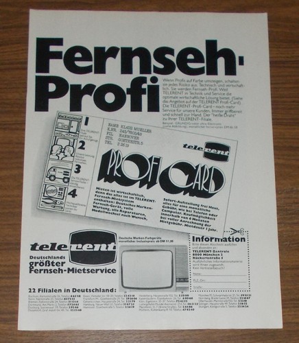 Seltene werbung telerent - seltene,