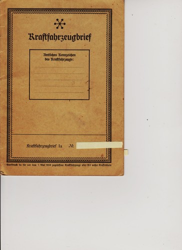 Kfz brief oldtimer - kfz-brief,