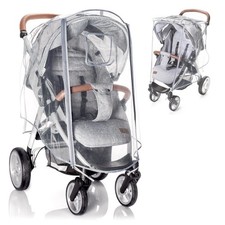 Zamboo Universal Regenschutz Kinderwagen Buggy mit Frontöffnung Regenverdeck ✅