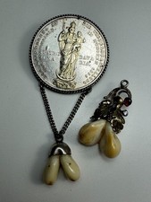 alter GRANDELSCHMUCK TRACHTENSCHMUCK JAGD DOPPELGULDEN 1855 Brosche Anhänger