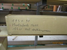 F144 Alu Rolladen (nur Panzer) Holzfarbe Hell mit Aufhängungen einbruchhemmend