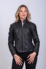Schwarze damen lederjacke - damen,