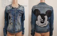 Mickey Mouse Denim Jeansjacke Größe 38