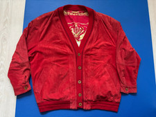 ungewöhnlicher roter Leder Blouson von Walter Rupp in XXL