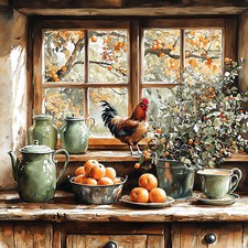 Dekobild Küche Fenster