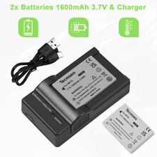 2x NB-5L 1600mAh Akku+Ladegerät für Canon PowerShot S100 S110 SX200 IS SX210 IS