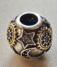 Charms Anhänger silber 925  Kugel Sonne Mond Sterne