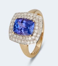 Harry Ivens IV Ring GG 585 Tansanit AAAA+ ca. 2,48 ct.,Brillanten ca. 0,50 ct.