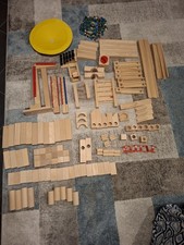 HABA Holz Kugel/Murmelbahn Bausatz, 100+ Teile, Murmelsammlung, 7 Verbindungen