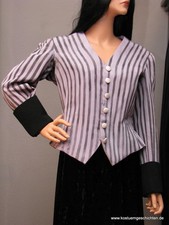 Gestreifte Jacke Schwarz Lila Theaterkostüm Blazer mit Streifen Kostümfundus 