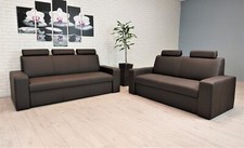 Echt Leder Sofagarnitur