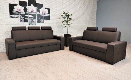 Echt leder sofagarnitur - leder,