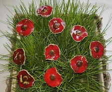 Keramik Blumen,10 Stück