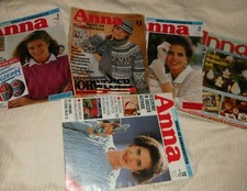 5 ältere  Hefte Burda  ANNA  sticken häkeln stricken nähen basteln usw