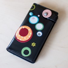 Shagwear Geldbörse lang schwarz Punkte bunt Langbörse Geldbeutel BB Klostermann