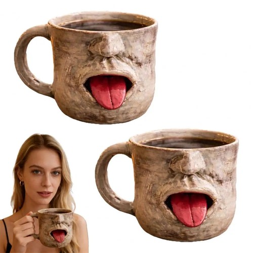 Lustige tasse mit gesicht - lustige,