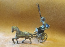 Figur Kutsche mit Pferd und Kutscher Echt Silber Gig 26,25g H 6,5 cm Silberfigur