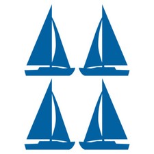 SEGELBOOT AUFKLEBER Maritim Deko Sticker Boot Segel Möbel Wandtattoo Schiff Meer