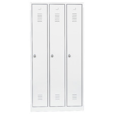 3er Spind Weiß komplett