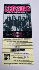 Scorpions, Ticket Konzertkarte"Wind of Change - Tour '91" Hannover