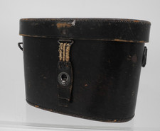 Alte  Fernglastasche Köcher   schwarz Leder  Zustand berieben