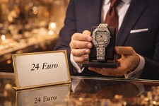 Luxus Uhr Silber Quadratisch