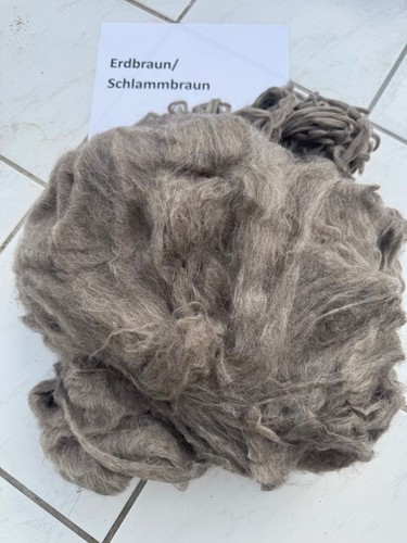 200g kammzug abrisse erdbraun - kammzug,
