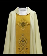 White  Messgewand  Chasuble
