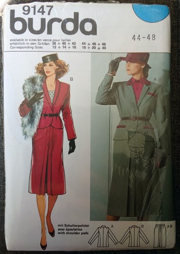 Burda 9147 kostüm - kostüm, jacke