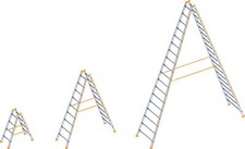 Layher Stehleiter Alu Sprossen