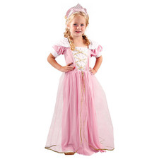 PRINZESSIN KOSTÜM & KRONE KINDER # Karneval Fasching Tiara Kleid Mädchen 104-110