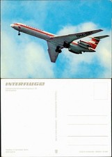 Ansichtskarte  Turbinenluftstrahlverkehrsflugzeug IL 62 INTERFLUG 1980
