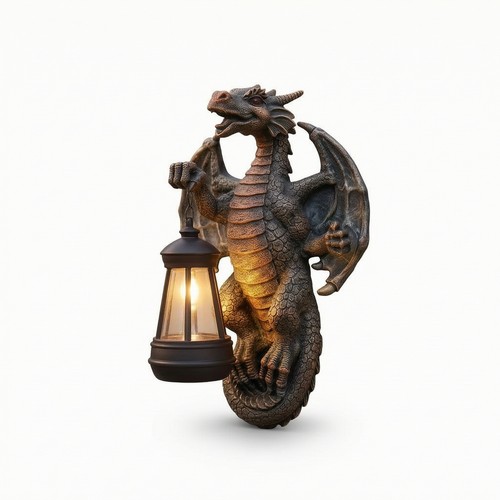 Drachen wandlampe gothic - drachen-wandlampe,